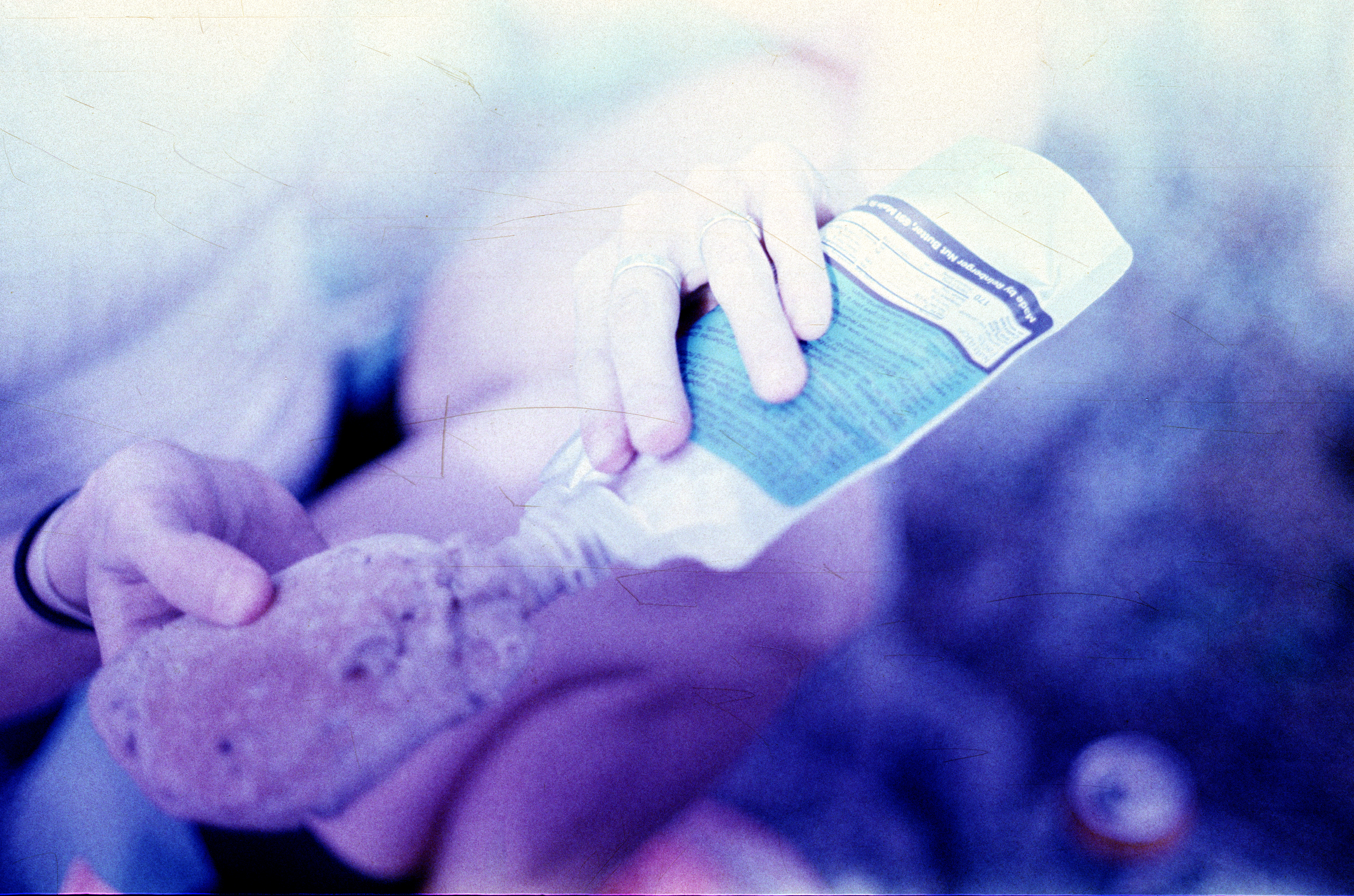 nut butter pouch shot on kodak ektachrome 64